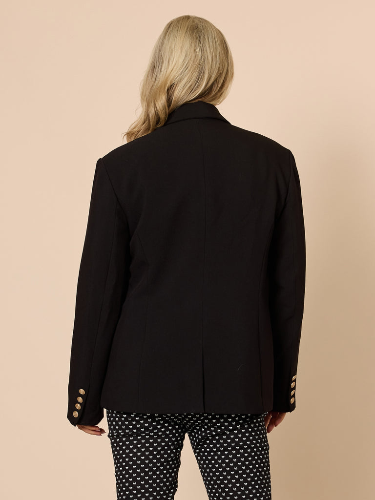 Lauren Double Breasted Blazer - Black rco&co