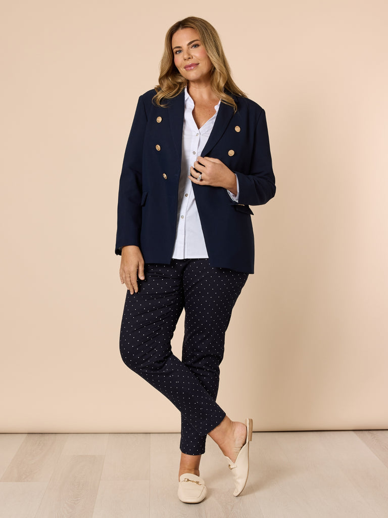 Lauren Double Breasted Blazer - Navy