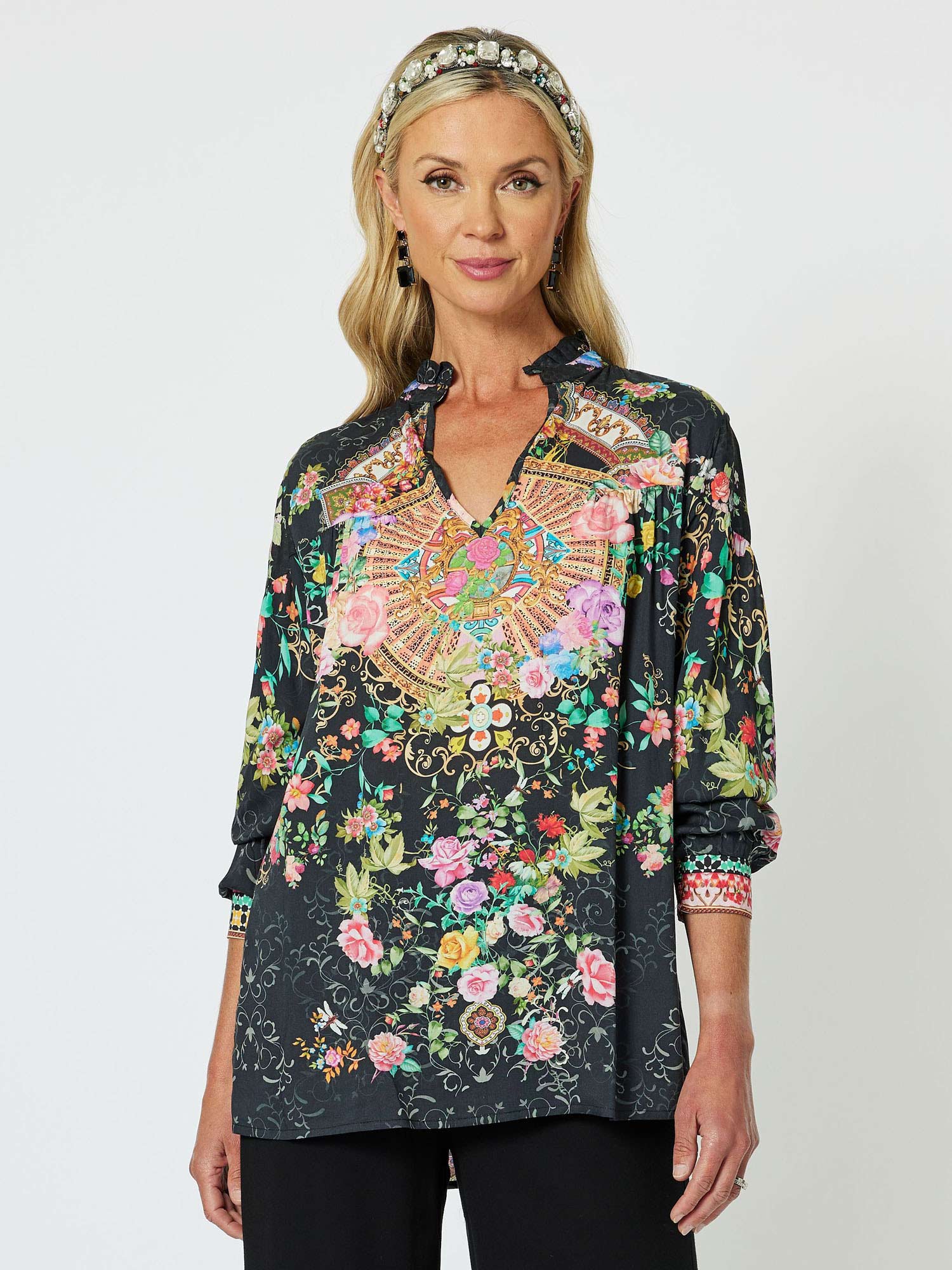 Paris Print Top - Multi