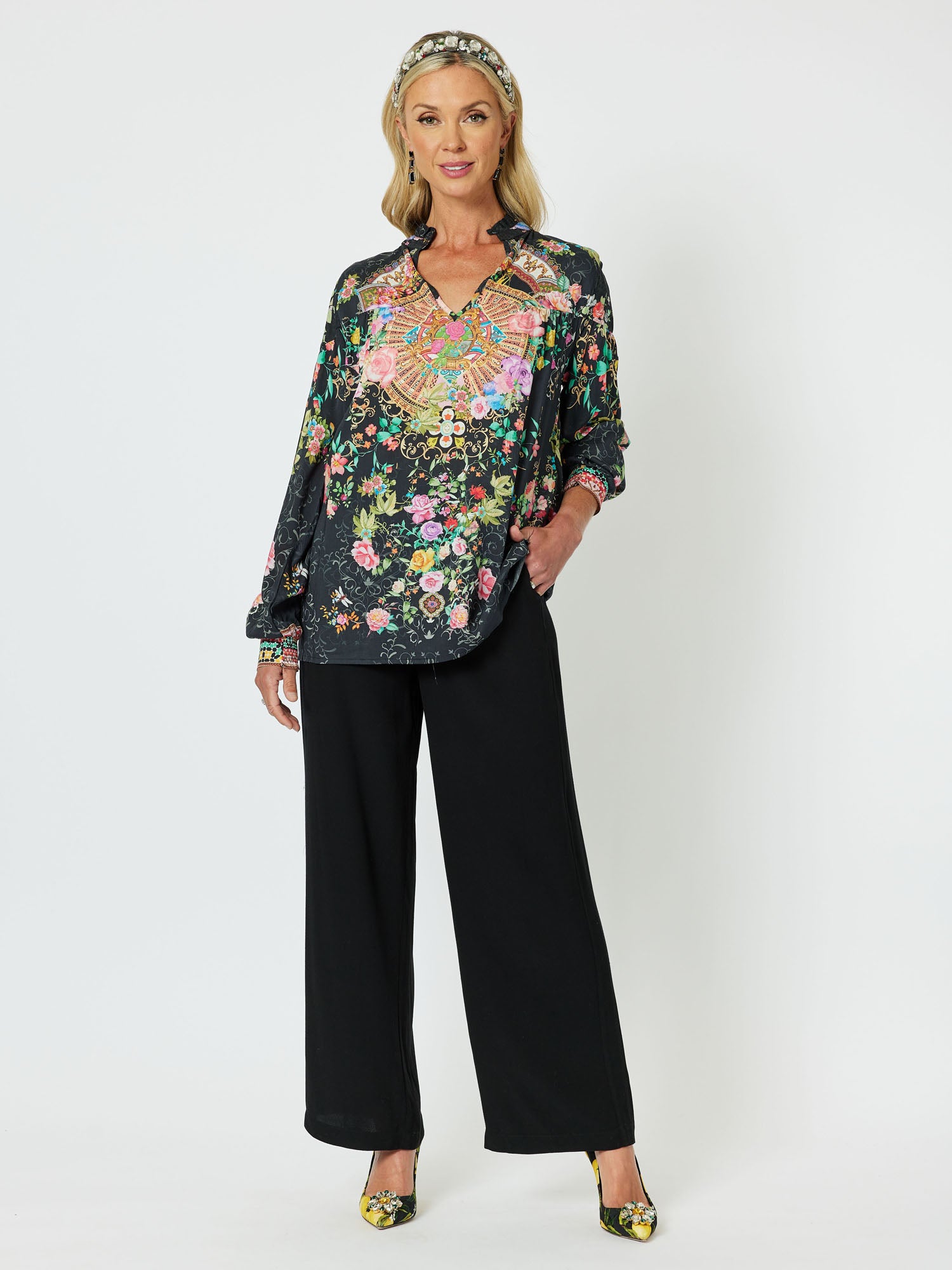 Paris Print Top - Multi
