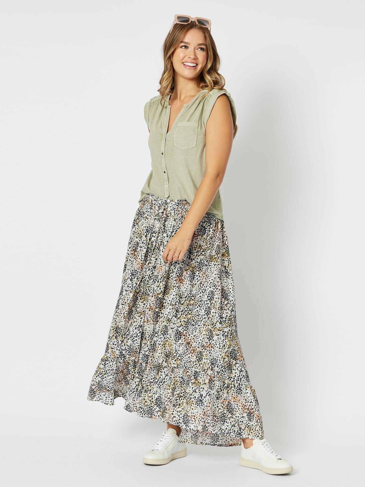 Alison Sleeveless Top - Khaki