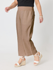 Lara Wide Leg Linen Pant - Mocha