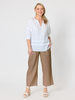 Lara Wide Leg Linen Pant - Mocha
