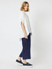 Circulate Jacquard Pull On Wide Leg Pant - Navy