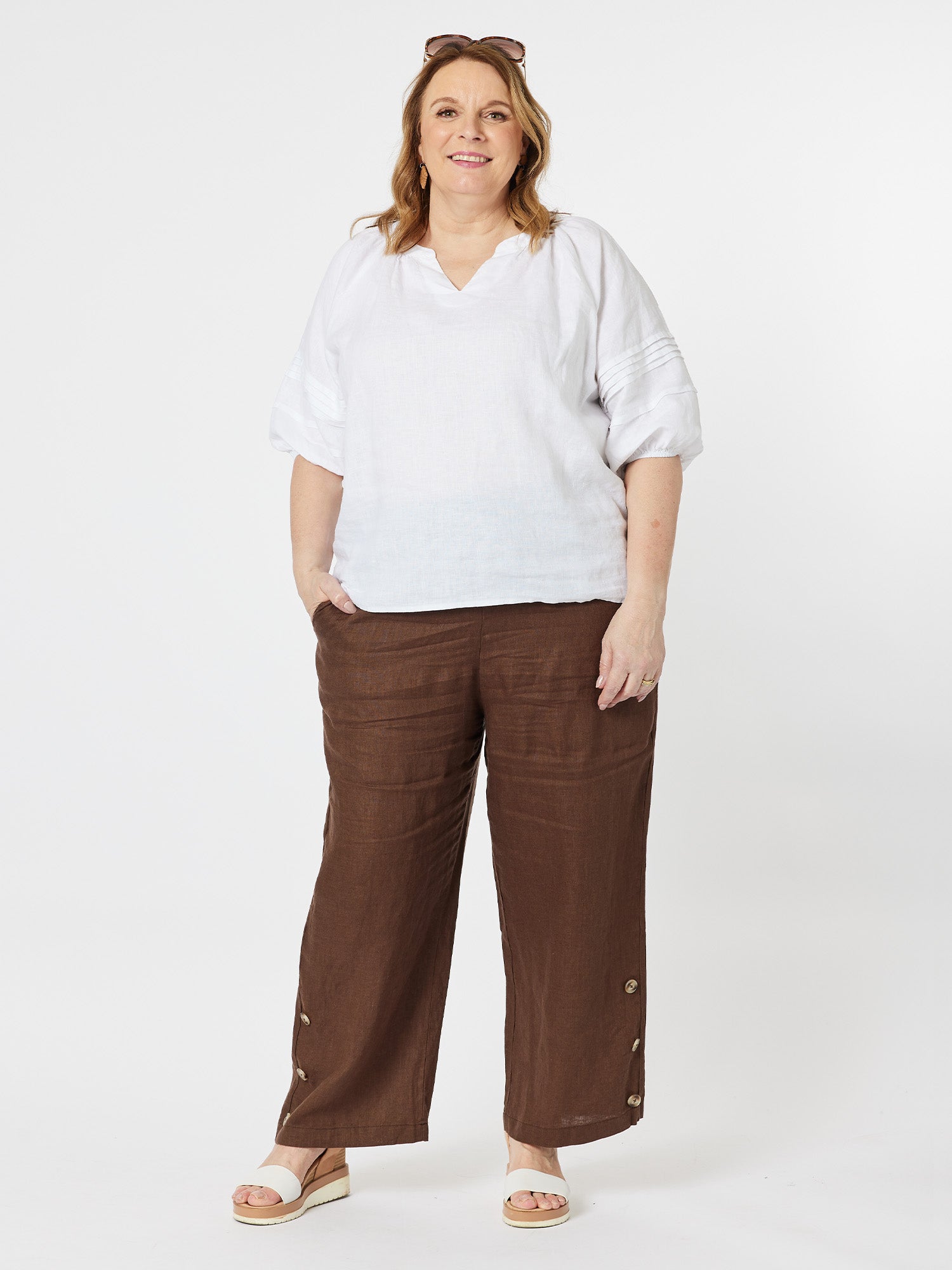 Metropolitan Linen Tie Waist Pant - Koko