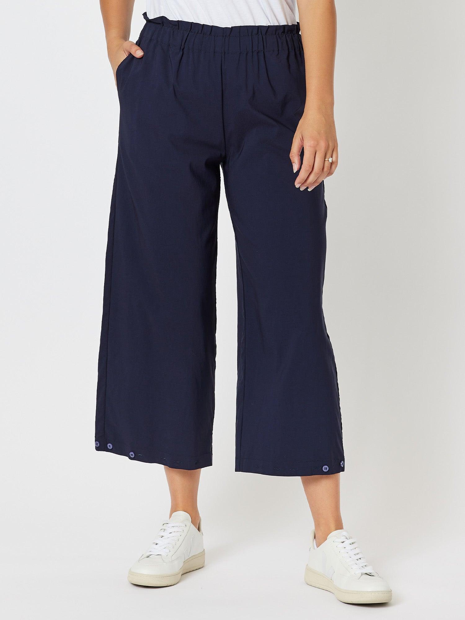 Parachute Convertible Pull On Wide Leg Pant - Navy