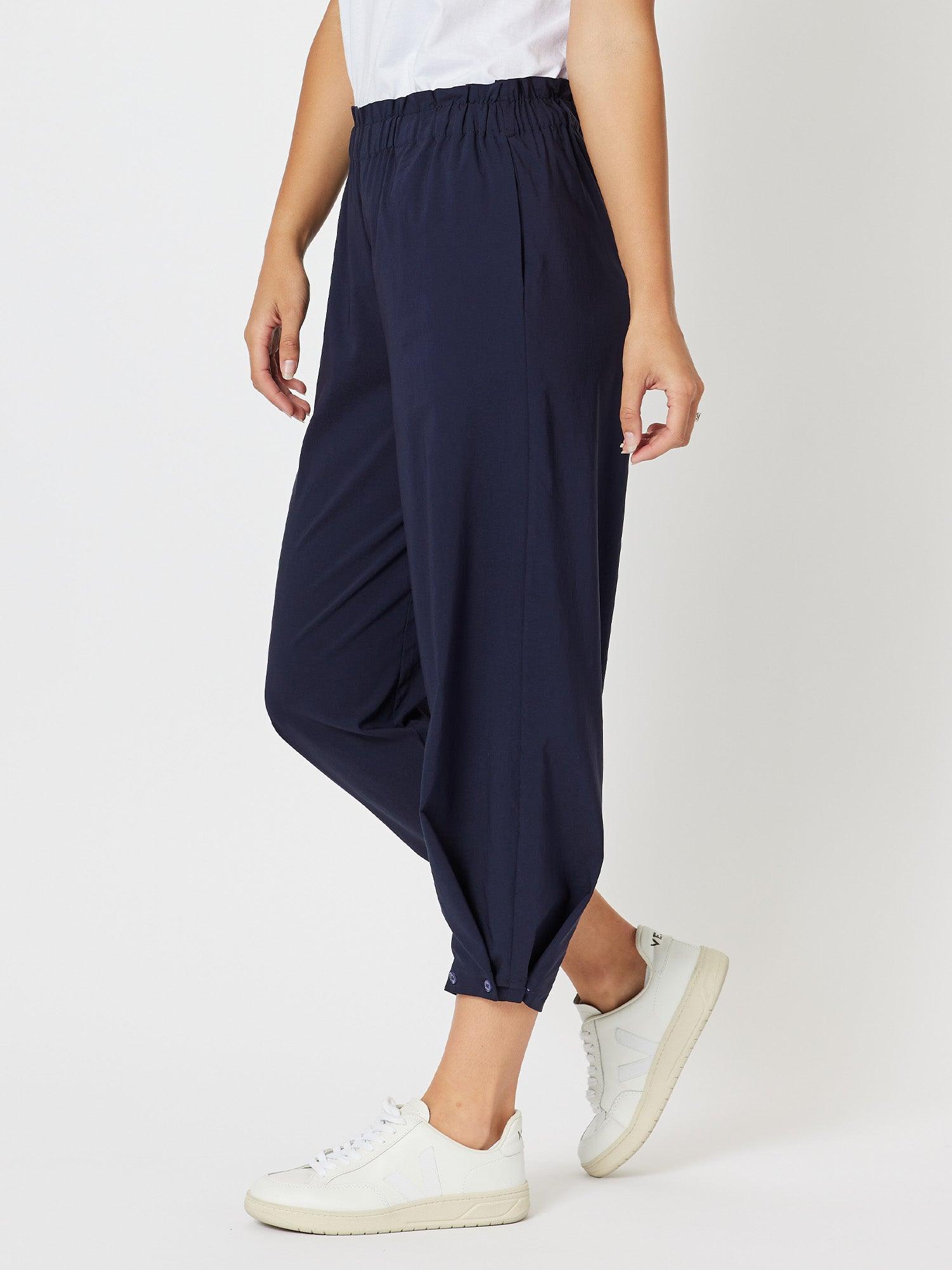 Parachute Convertible Pull On Wide Leg Pant - Navy
