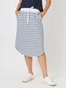 Nautical Pull On Skirt - Navy