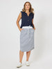 Nautical Pull On Skirt - Navy