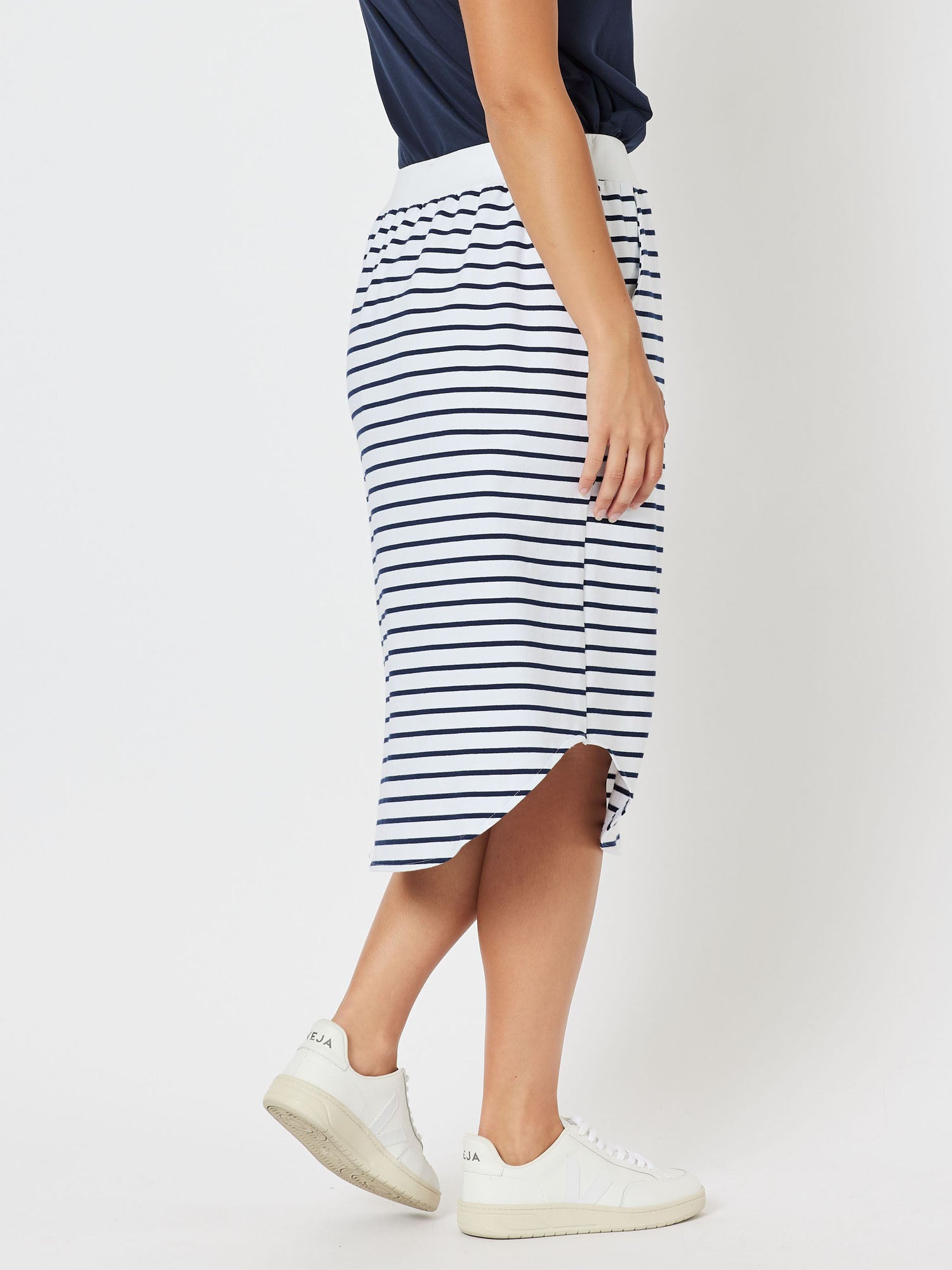 Nautical Pull On Skirt - Navy