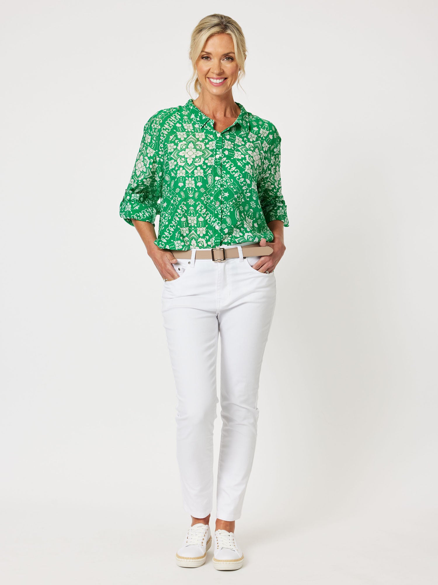 Milbri Print Shirt - Emerald