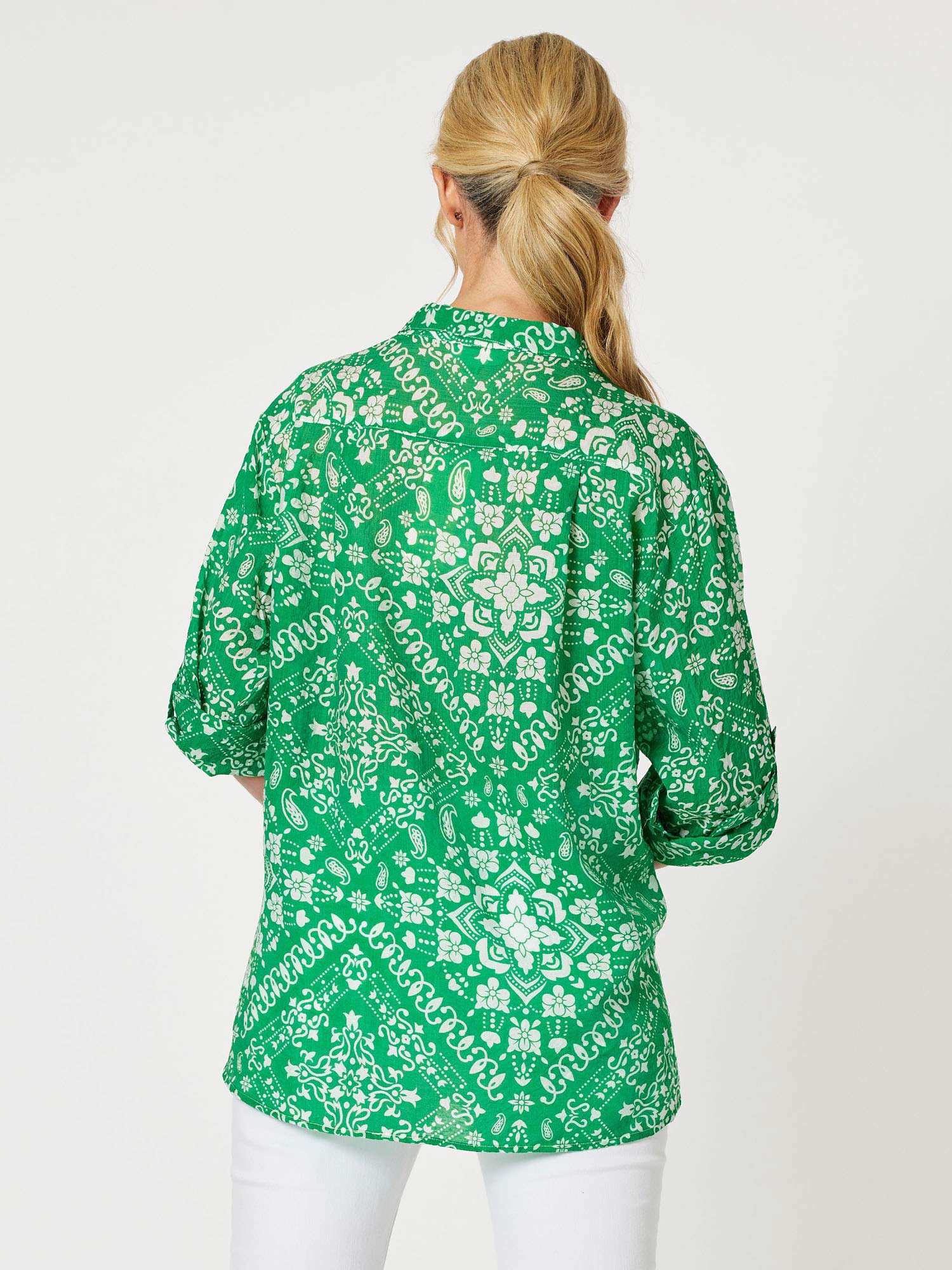 Milbri Print Shirt - Emerald