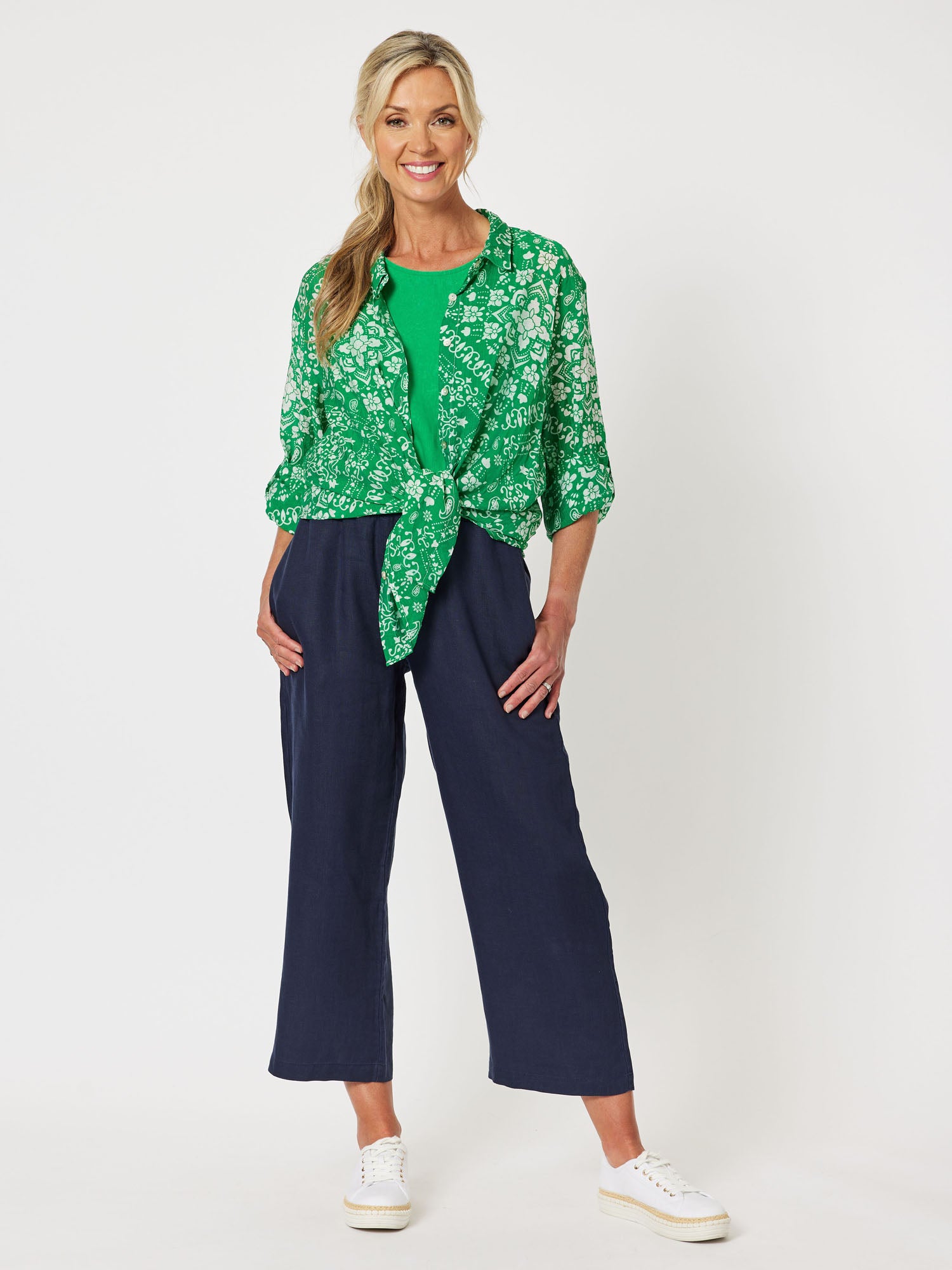 Milbri Print Shirt - Emerald