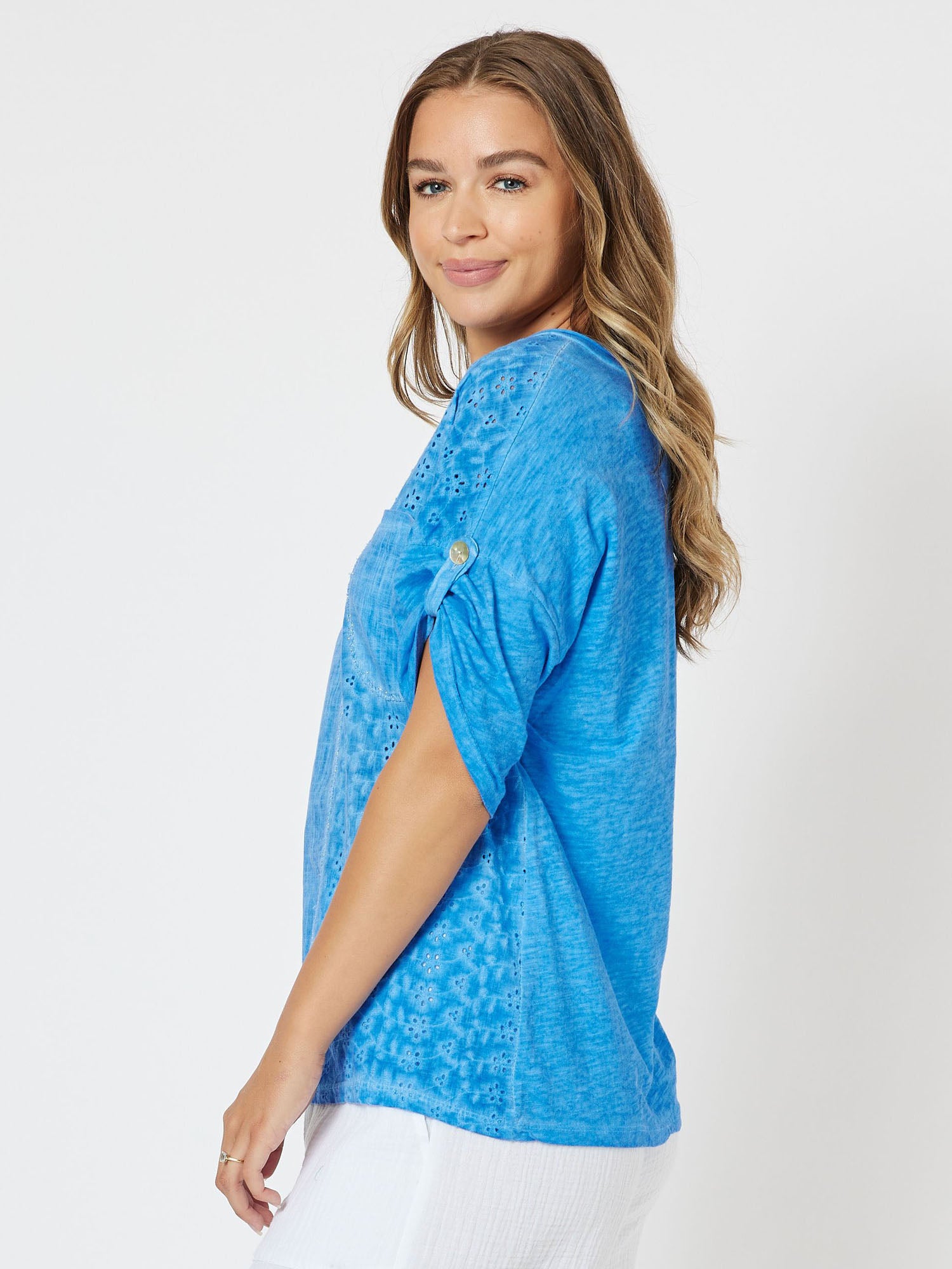 Glacier Spliced T-shirt - Ocean