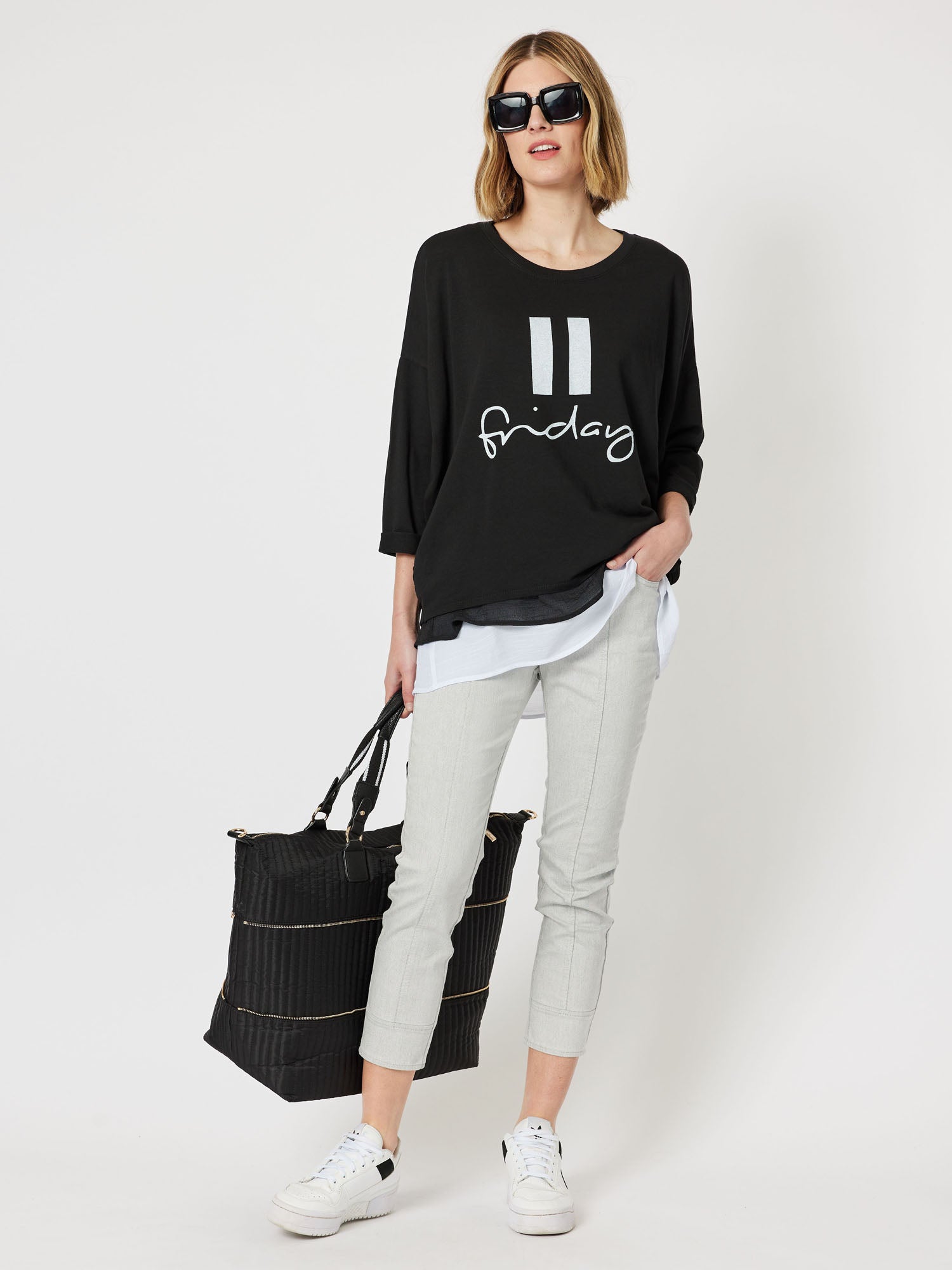 Pause Friday Relaxed Sweatshirt - Black