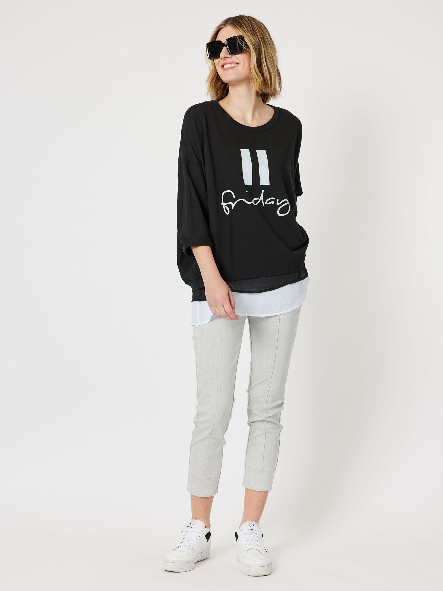 Pause Friday Relaxed Sweatshirt - Black