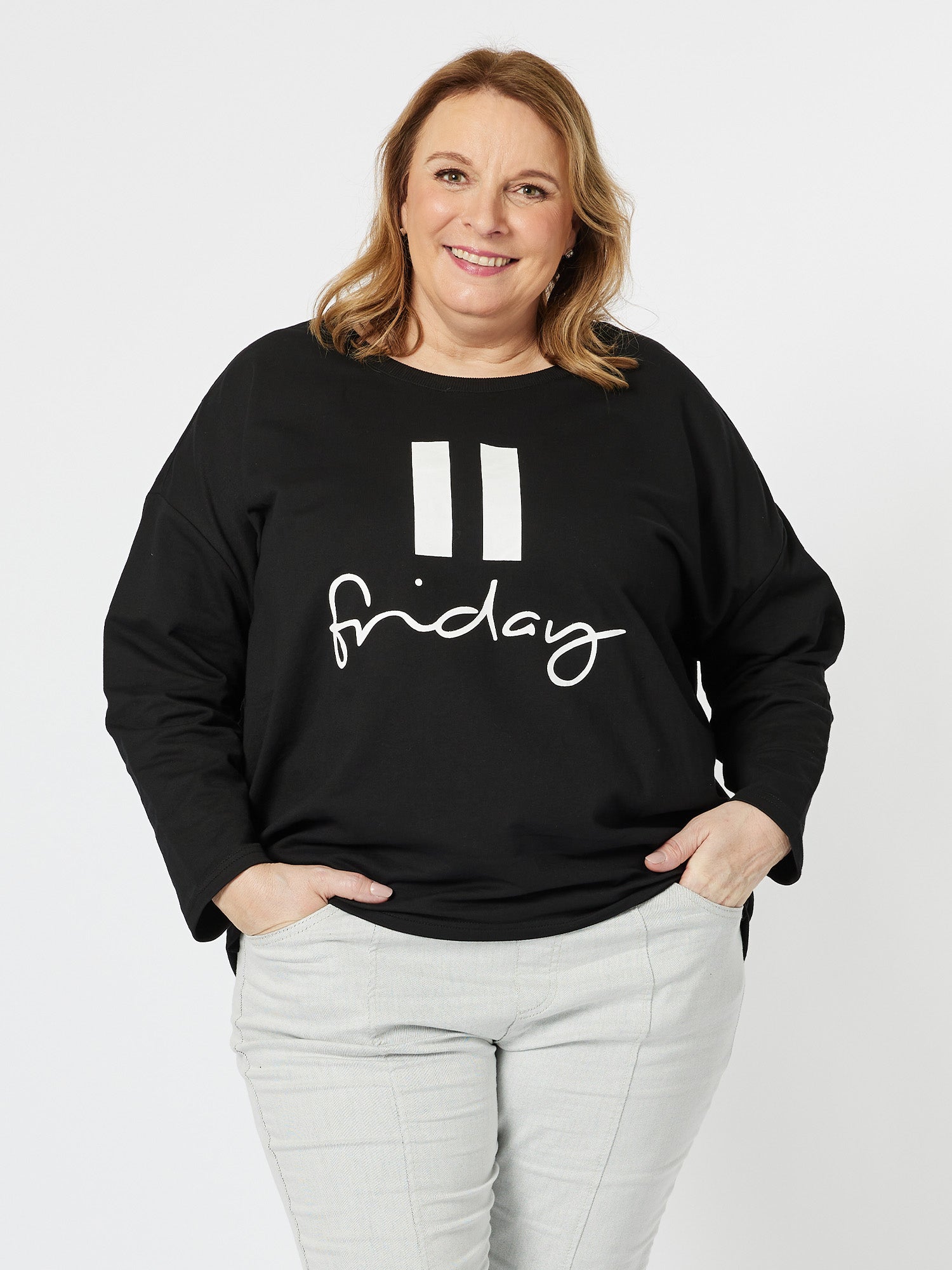 Pause Friday Relaxed Sweatshirt - Black