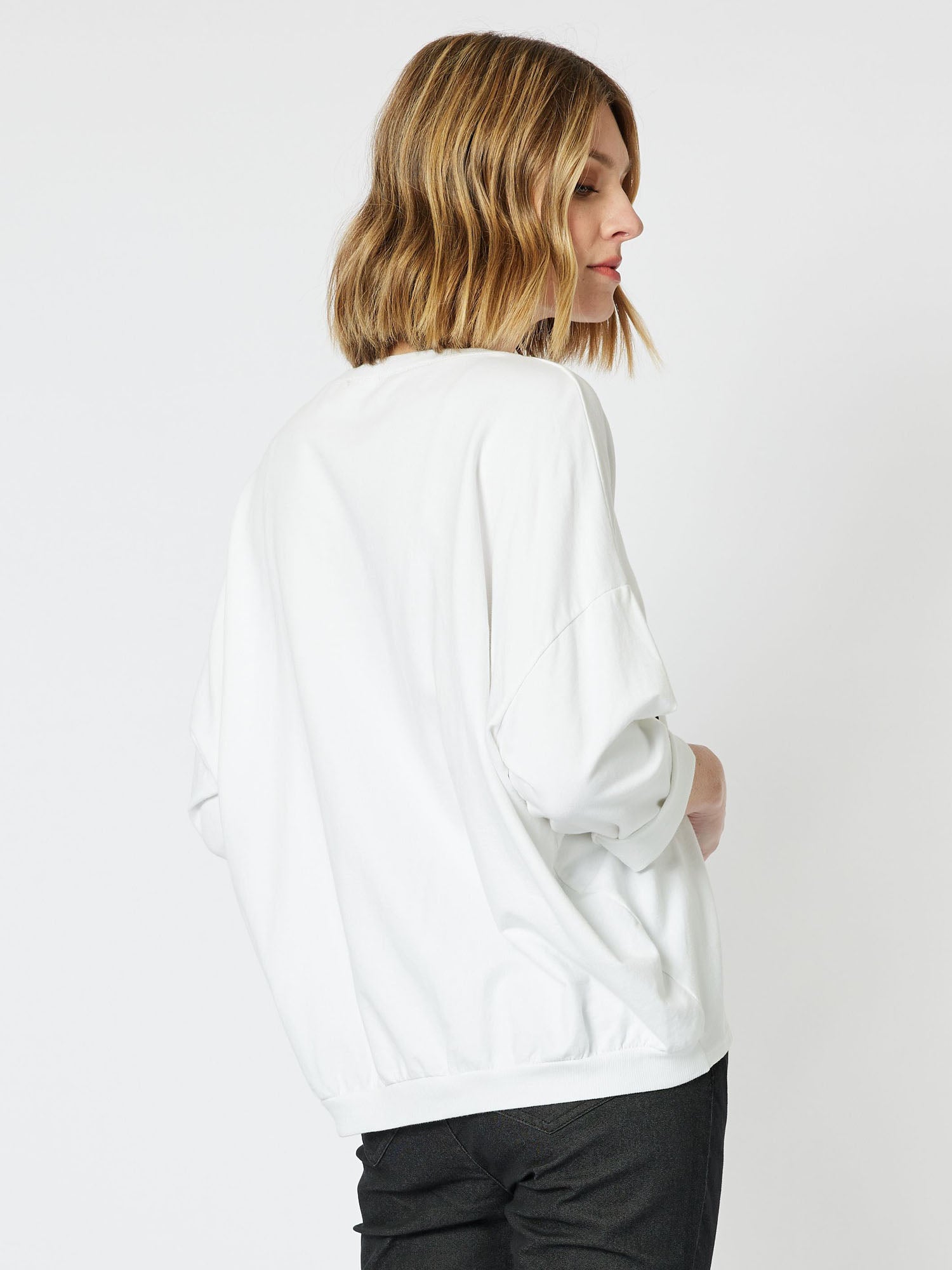 Pause Friday Relaxed Sweatshirt - White
