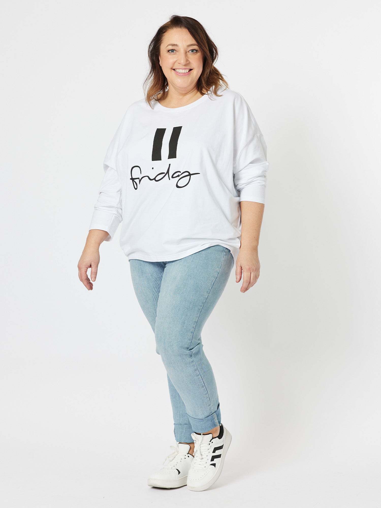 Pause Friday Relaxed Sweatshirt - White