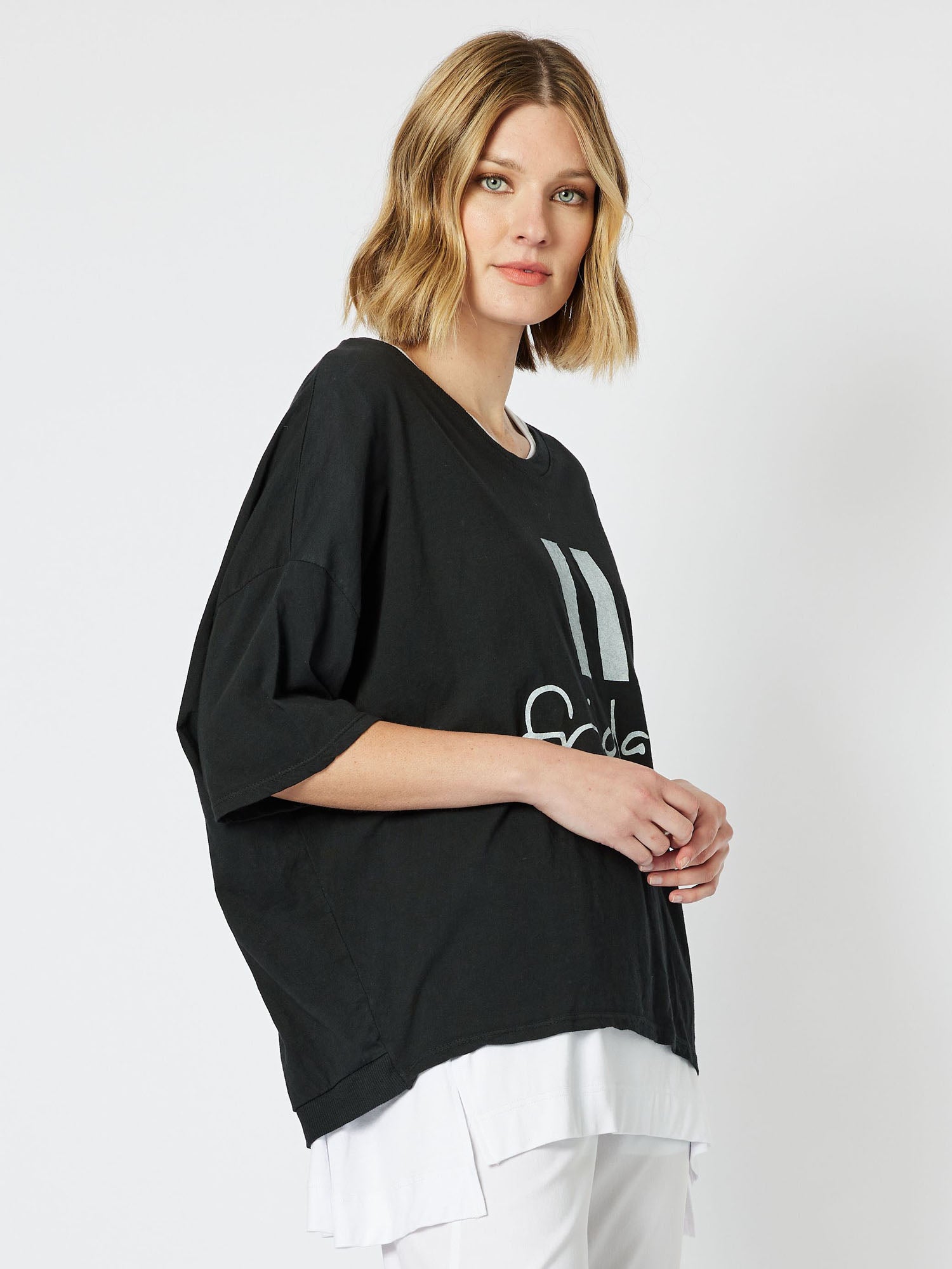 Pause Friday Cotton T-Shirt - Black