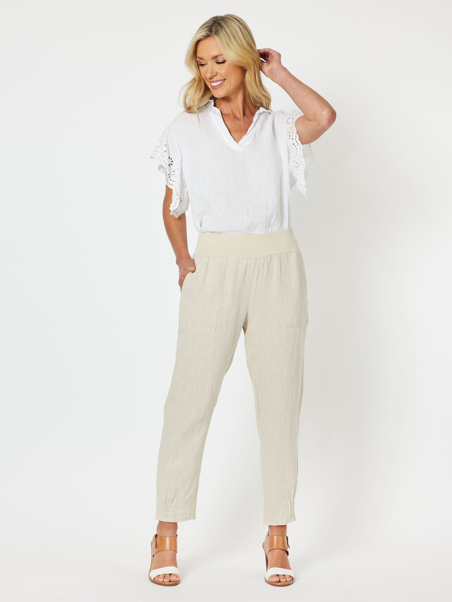 Urban Linen Top - White