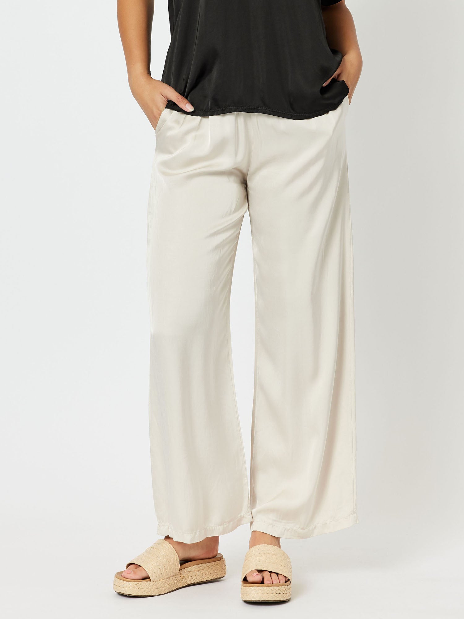 Louvre Wide Leg Pant - Cement