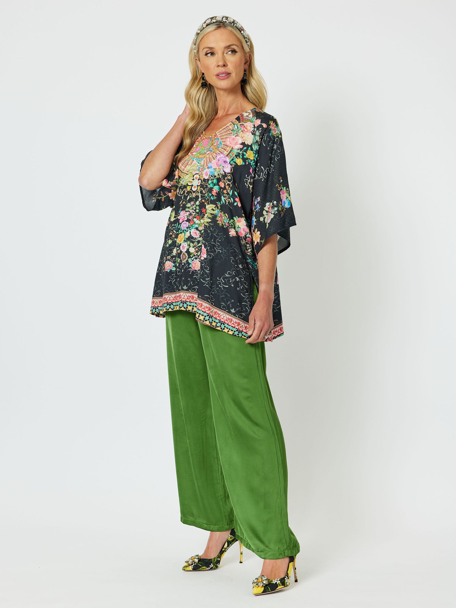 Louvre Wide Leg Pant - Ivy