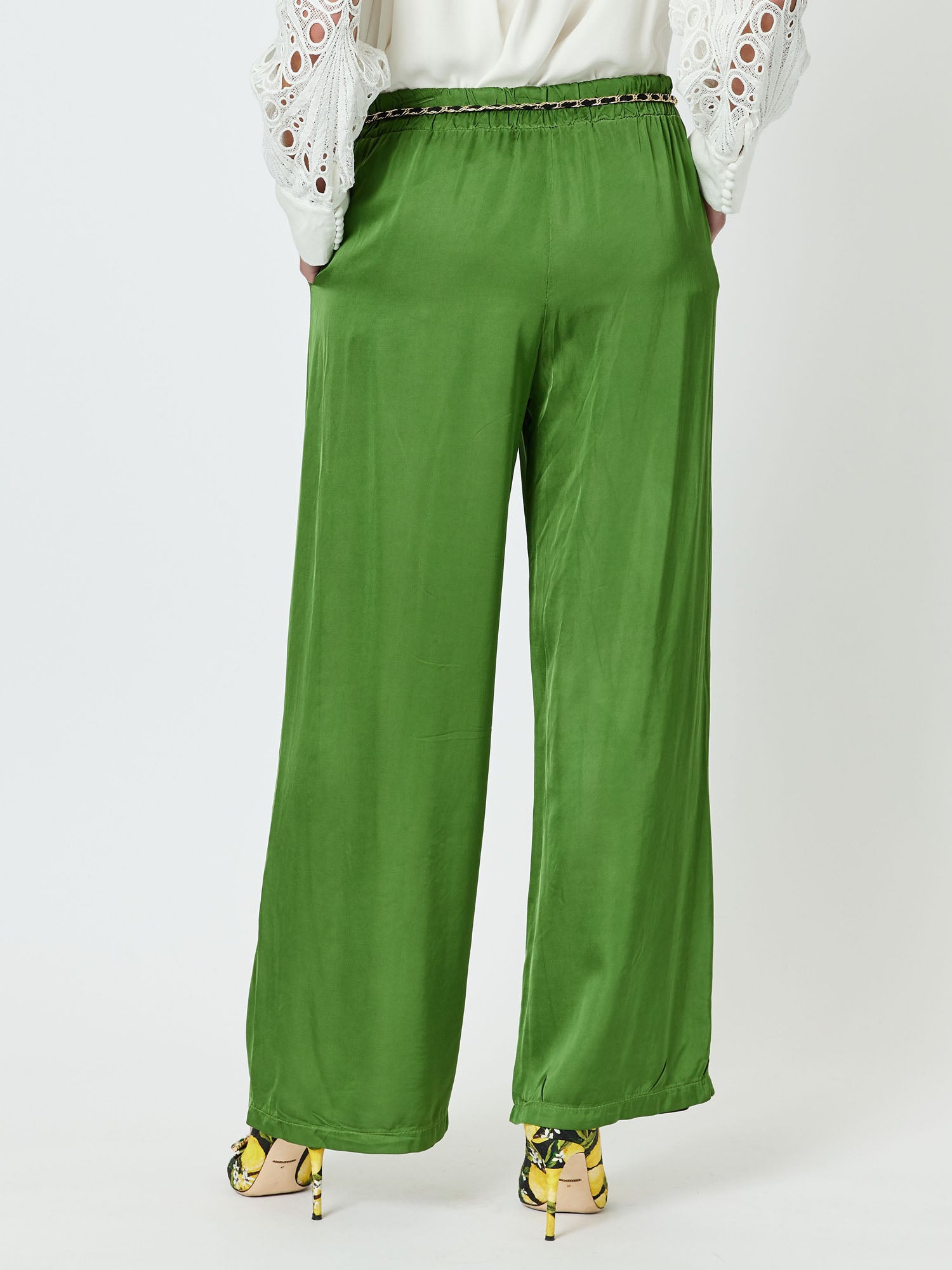 Louvre Wide Leg Pant - Ivy