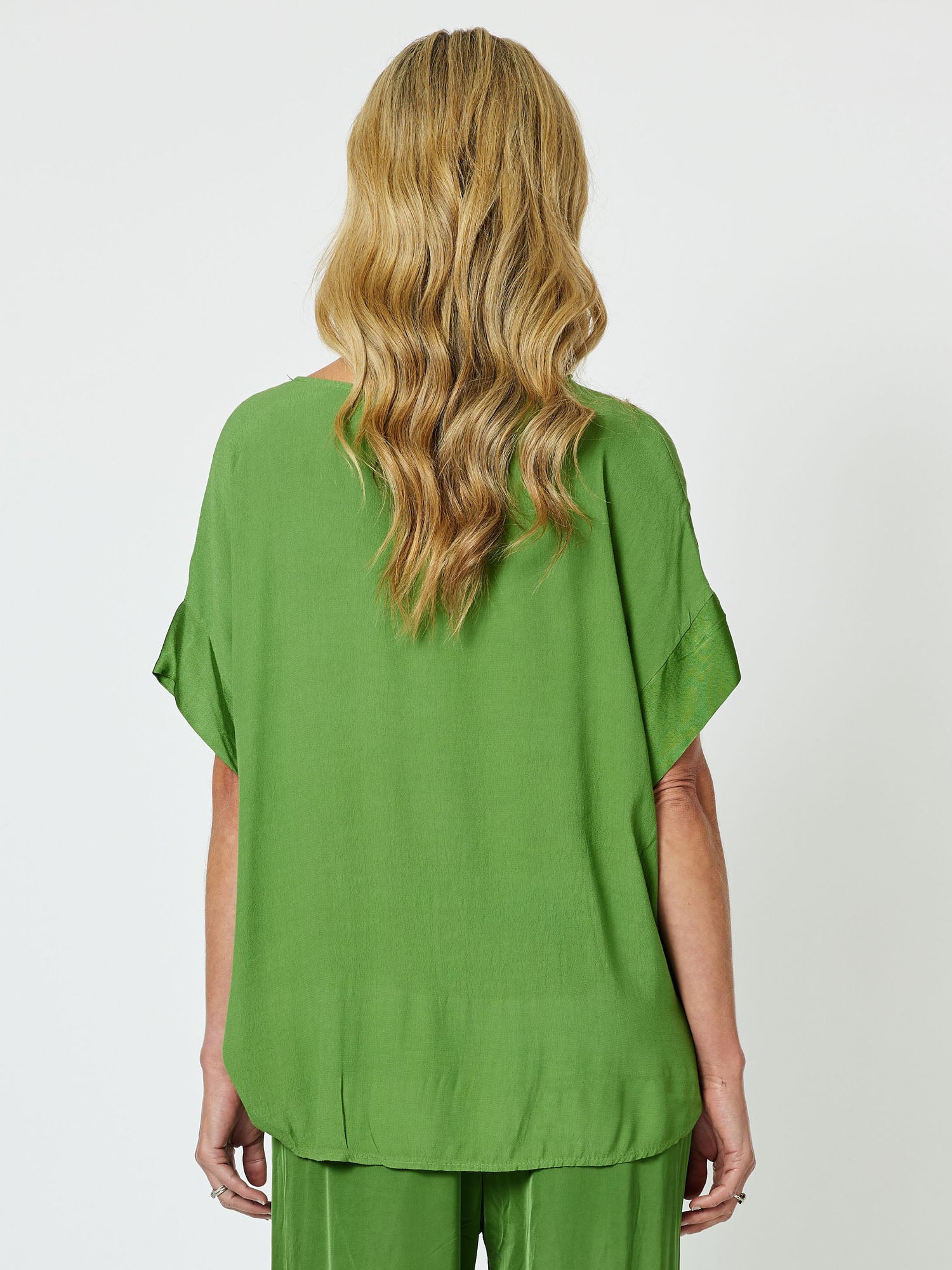 Louvre V Neck Top - Ivy