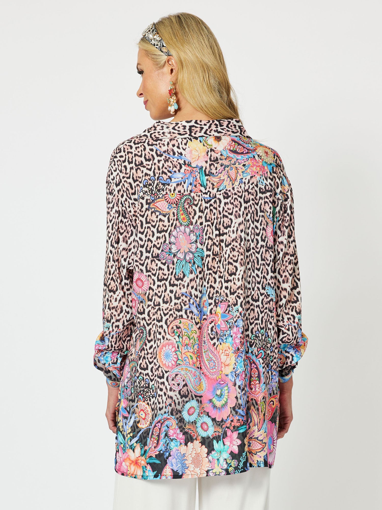 Esperance Print Tab Long Sleeve Shirt - Animal