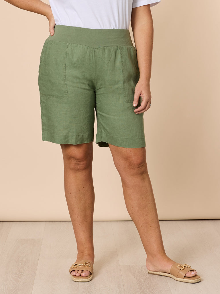 Jordan Linen Short - Khaki rc&co