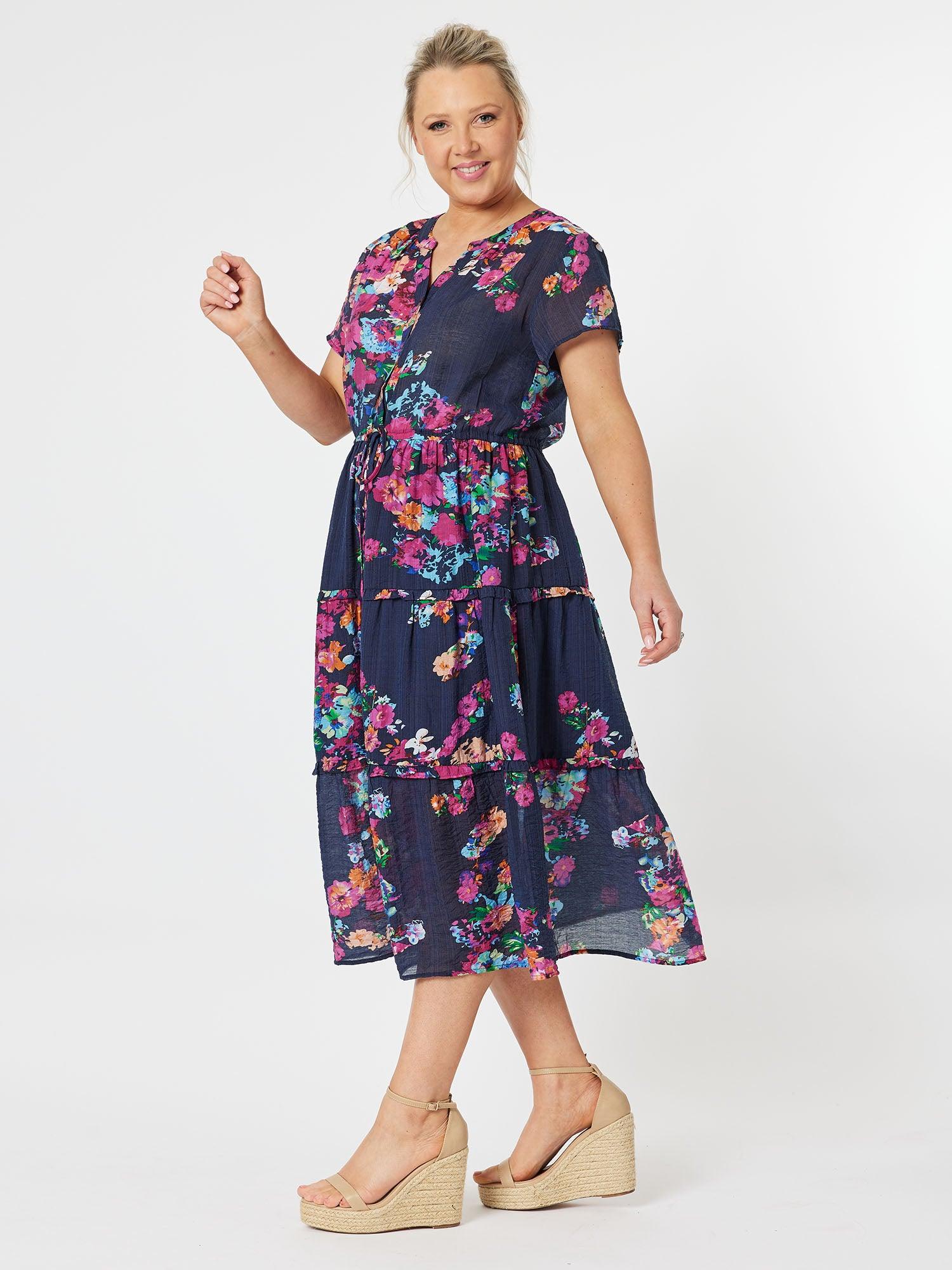 Botanical Print Dress - Multi
