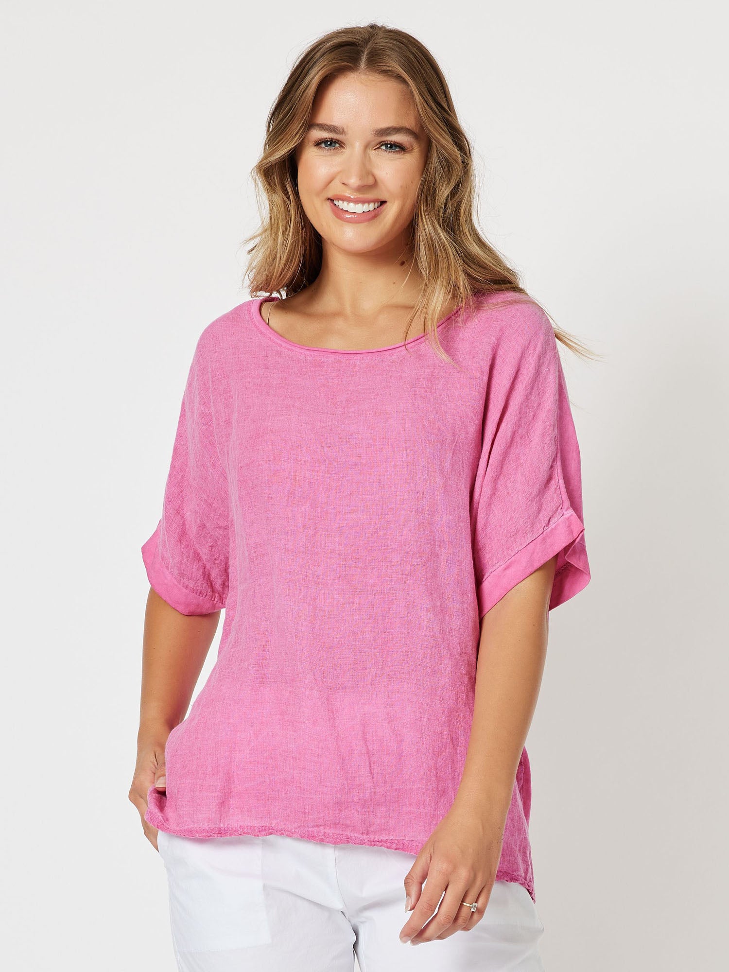 Minx Wide neck Top - Pink