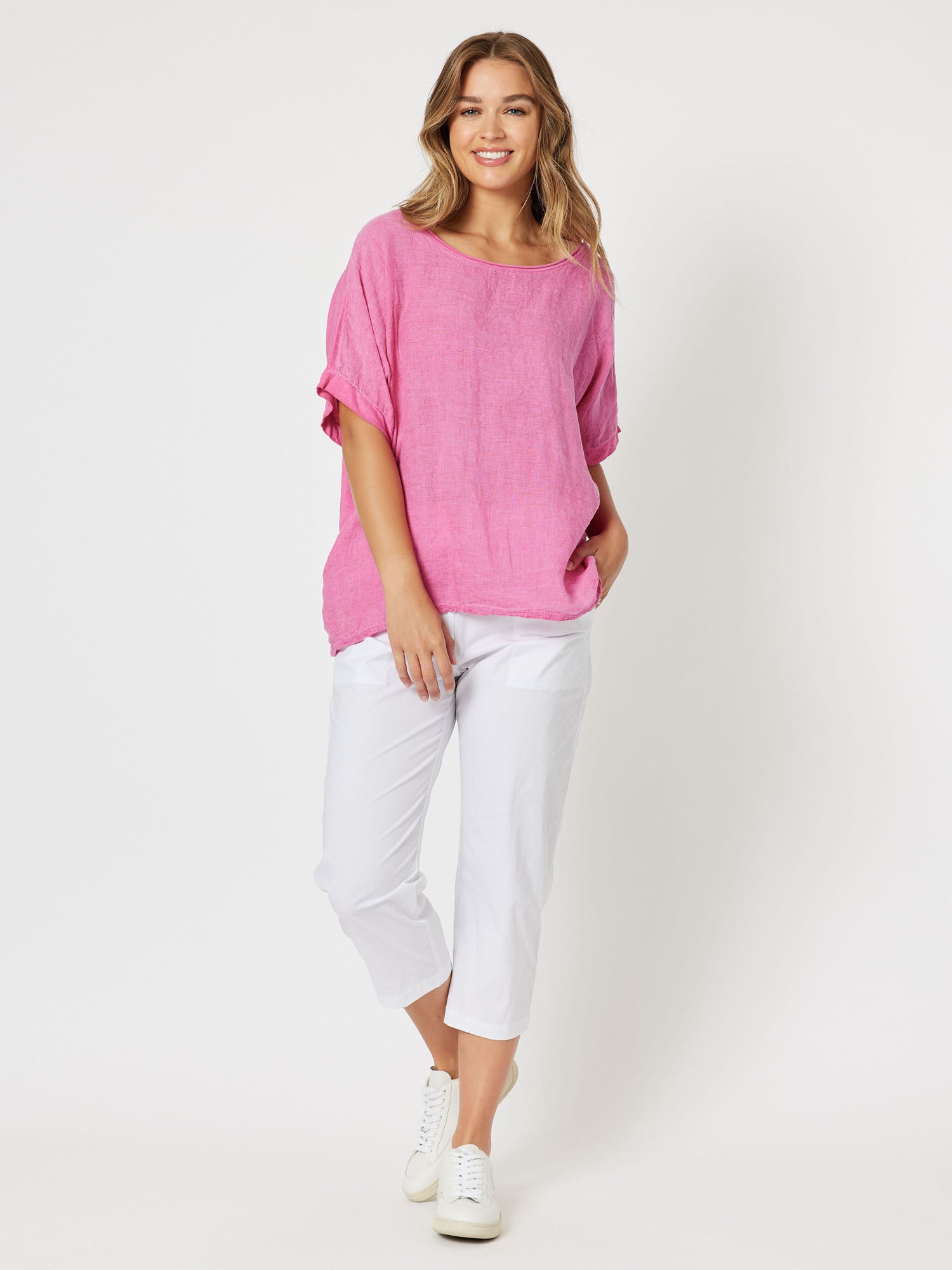 Minx Wide neck Top - Pink