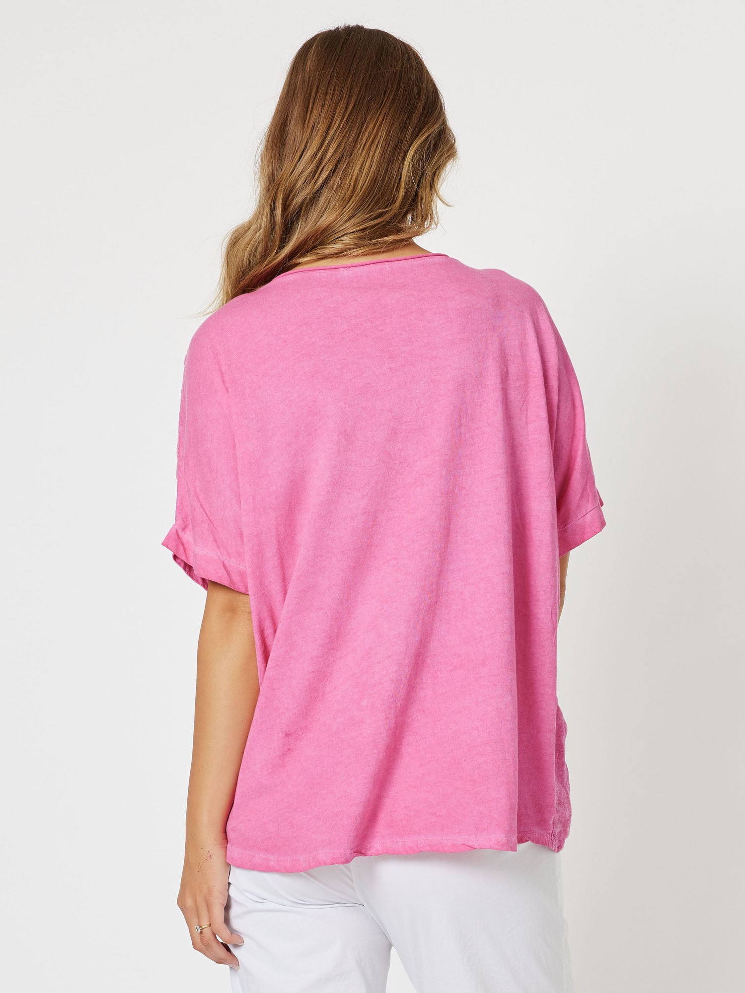 Minx Wide neck Top - Pink