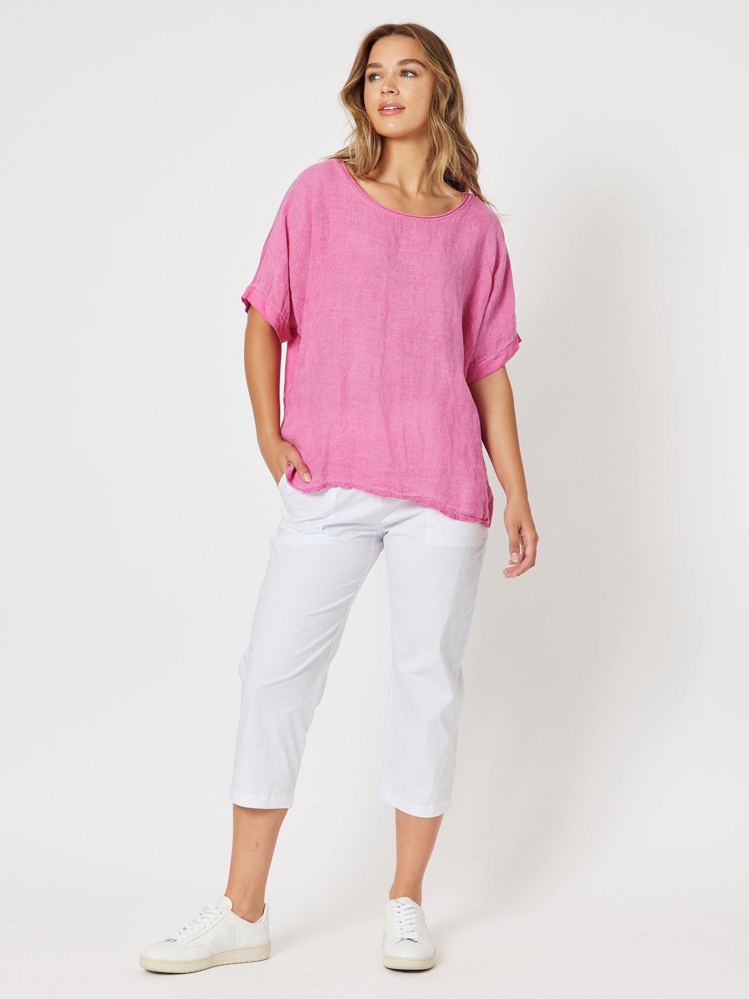 Minx Wide neck Top - Pink