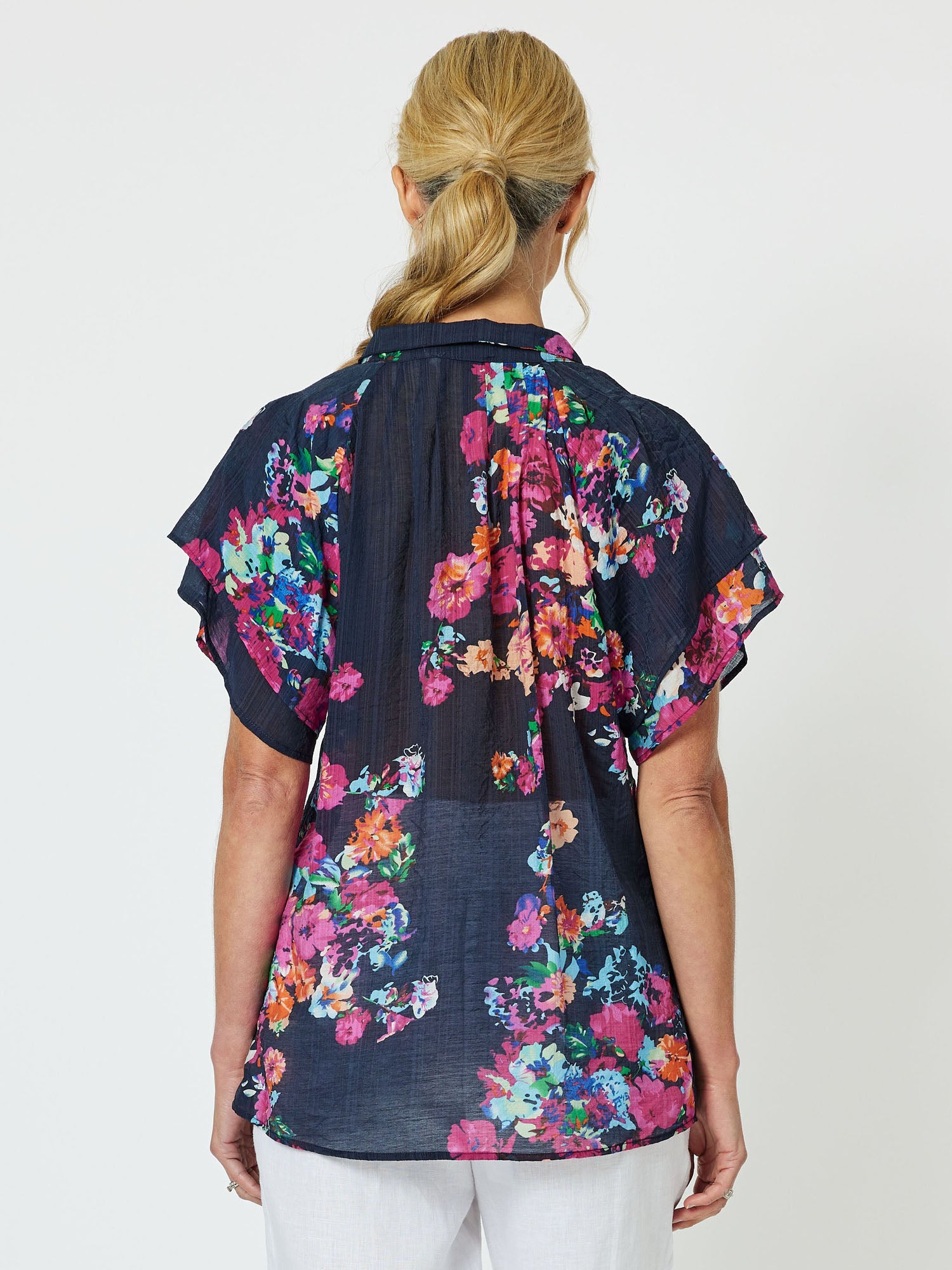 Botanical Print Short Sleeve Shirt