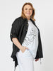 State Of Mind Linen Asymmetric Shirt - Black