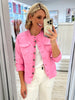 Maggie Denim Jacket - Flamingo