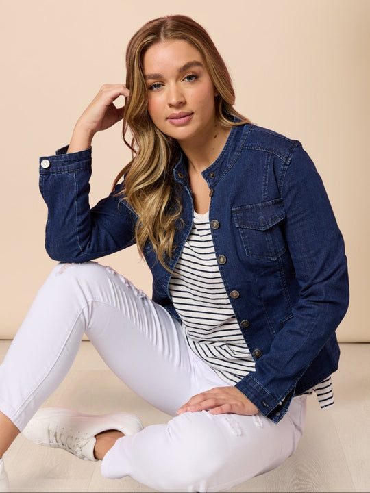 Maggie Denim Jacket - Dark Denim rc&co
