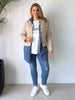 Vintage Long Sleeve Print Tee - White/Denim