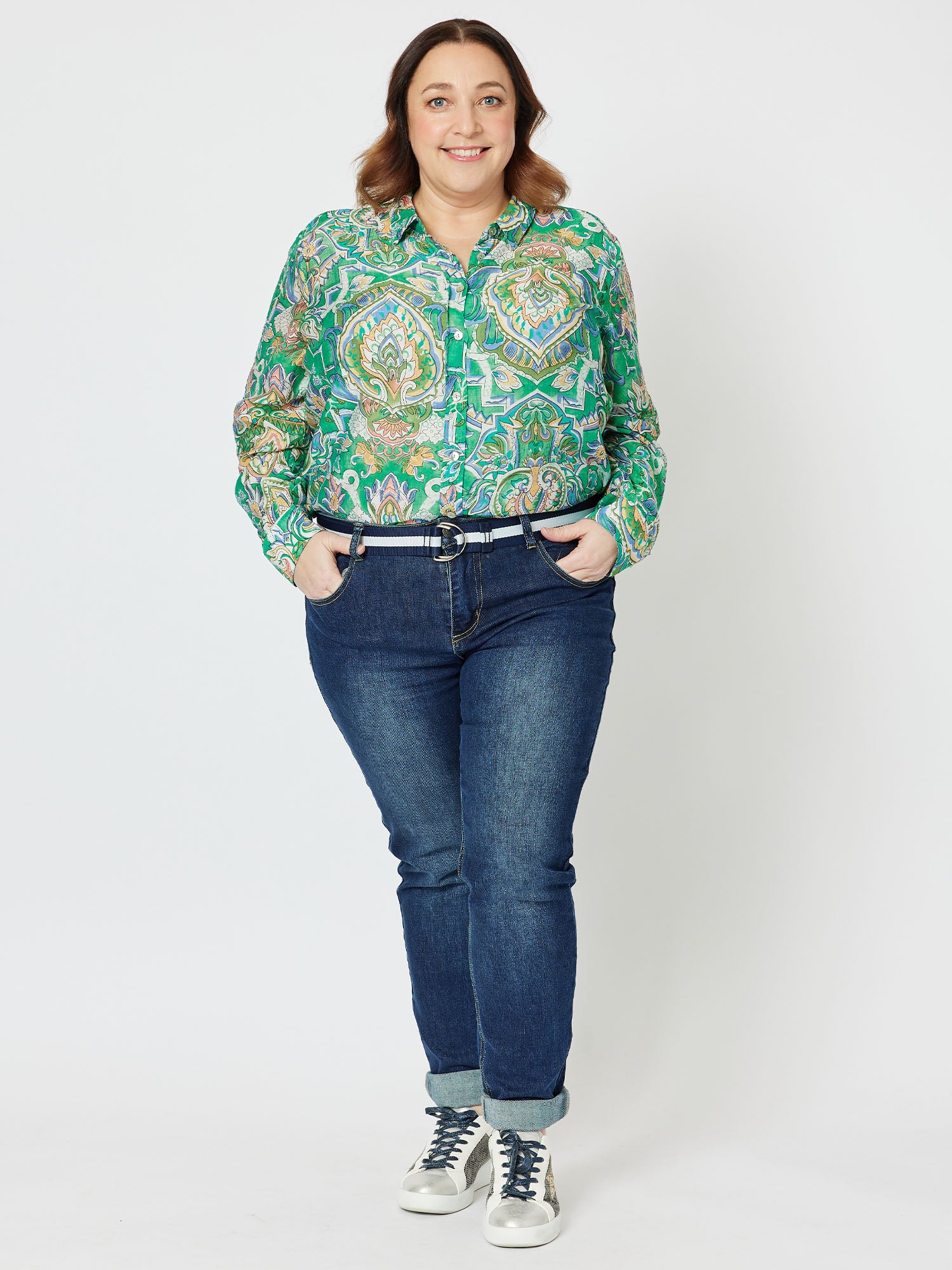 Masaic Print Shirt - Green