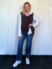 Vicky Side Split Knit Vest - Chocolate