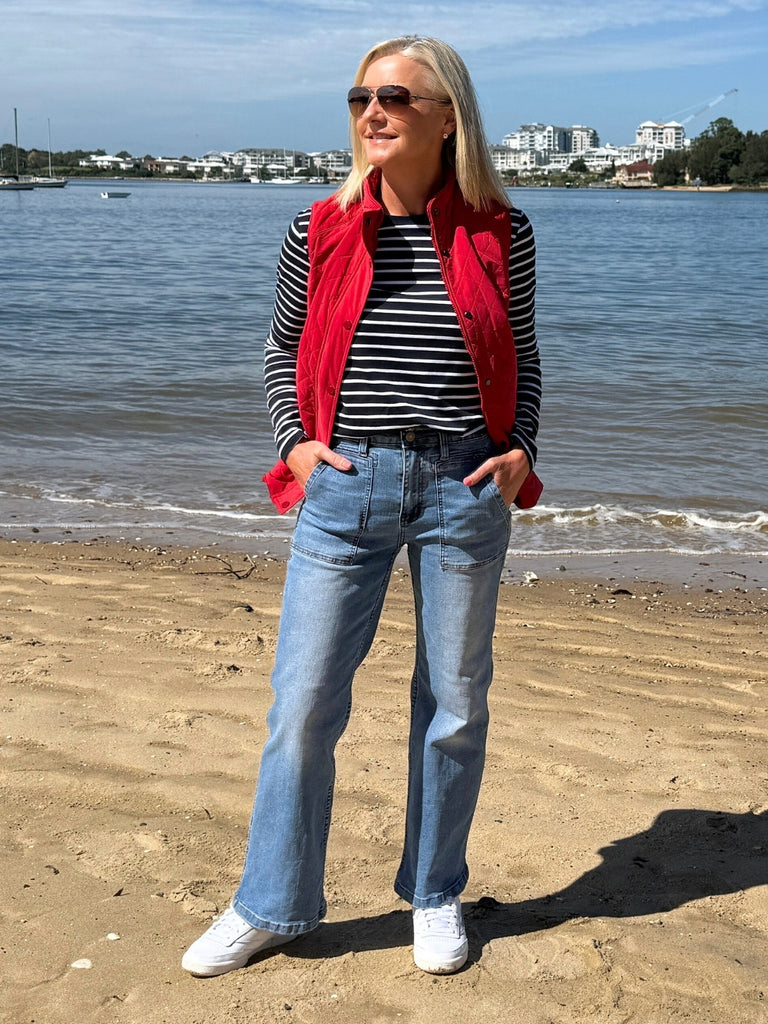 Brighton Puffer Vest - Red