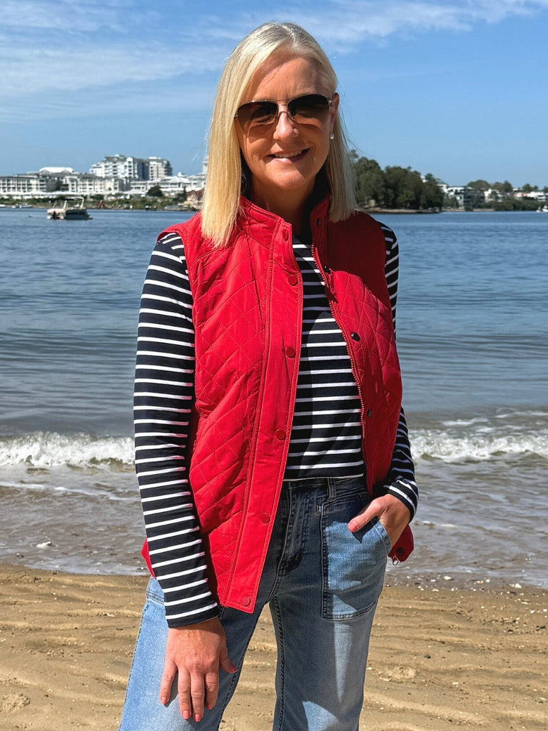 Brighton Puffer Vest - Red