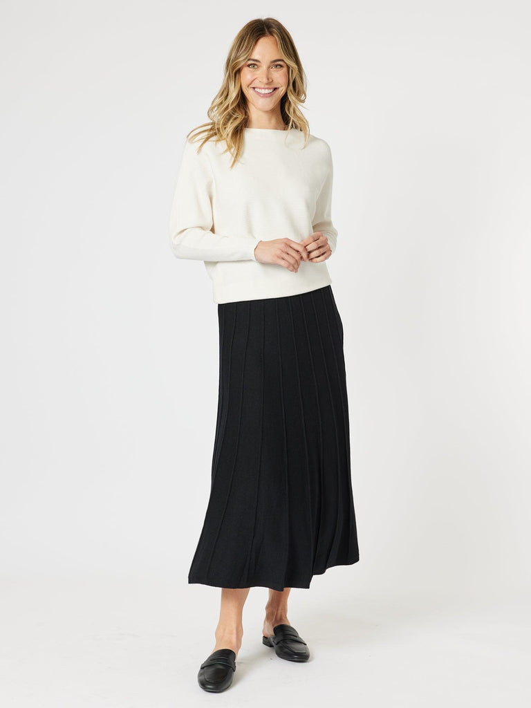 Kate Long Knit Skirt - Black