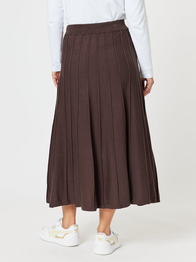 Kate Long Knit Skirt - Chocolate