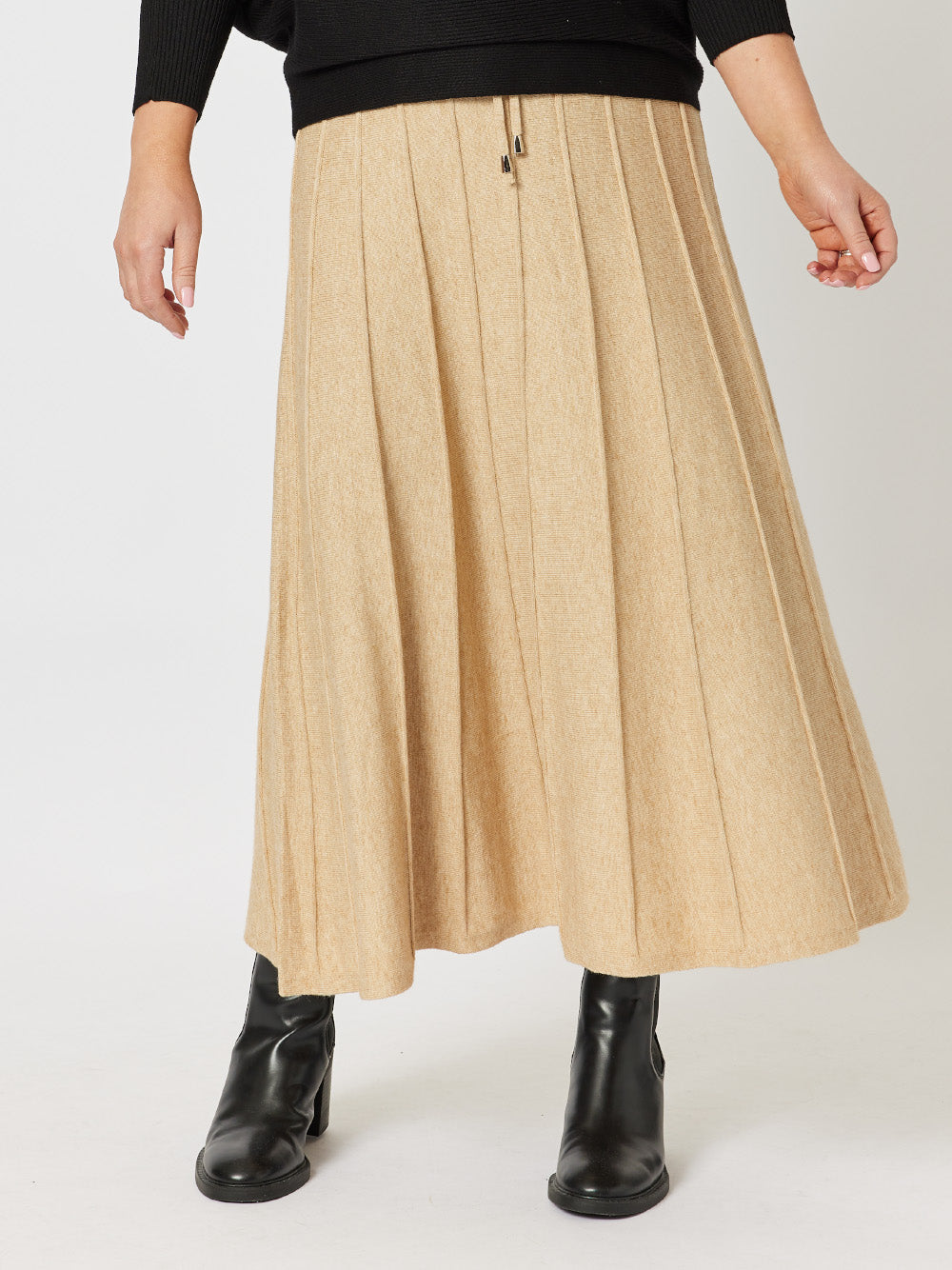 Kate Long Knit Skirt - Caramel
