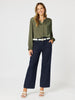 Luxe Nehru Top - Khaki