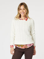 Kala Cable Knit Jumper - Ivory